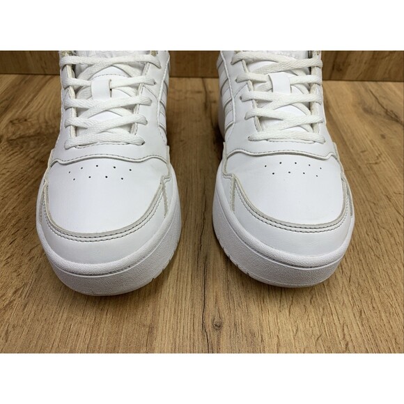 Adidas Youth Unisex Hoops 3.0 Bold J Platform Court Sneaker Shoes White Size 4 - Picture 6 of 16